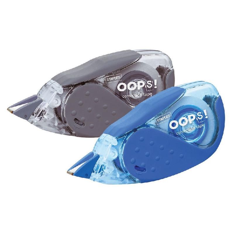 STAPLES ROLLER DE CORRECTION STAPLES OOPS - GRIS/BLEU (LOT DE 2)