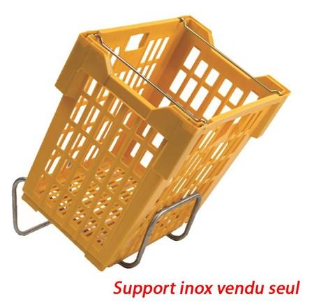 SUPPORT INCLINÉ INOX POUR MANNE À PAIN