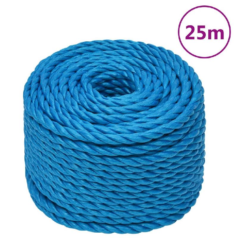 Vidaxl corde de travail bleu 14 mm 25 m polypropylène 152982_0