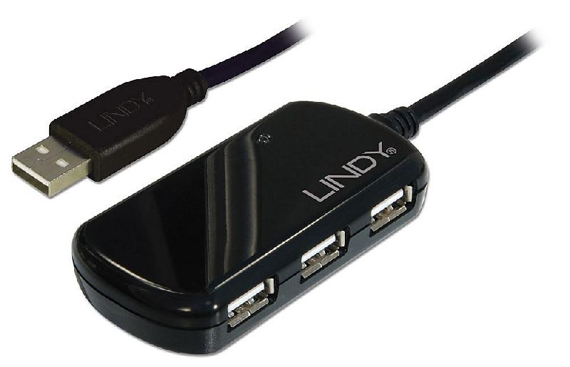 RALLONGE ACTIVE USB 2.0 PRO + HUB, 8 MÈTRES LINDY 42781_0