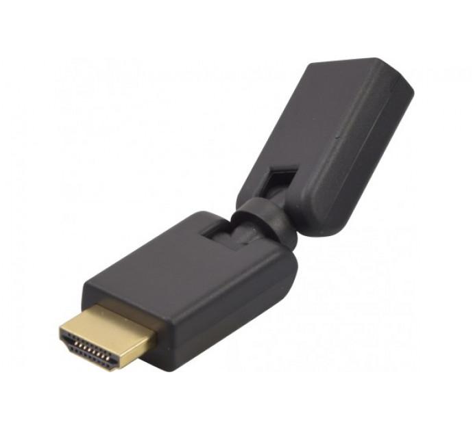 Adaptateur HDMI articulé sur 360° - HDMI 2.0 - Connecteur mâle/femelle - Noir_0