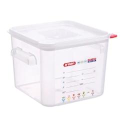 Bac alimentaire Araven Gastronorm GN 1/6 – 2,6 litres – cm 17,6 x 16,2 x 15 h - transparent plastique polypropylène 8411777118539_0