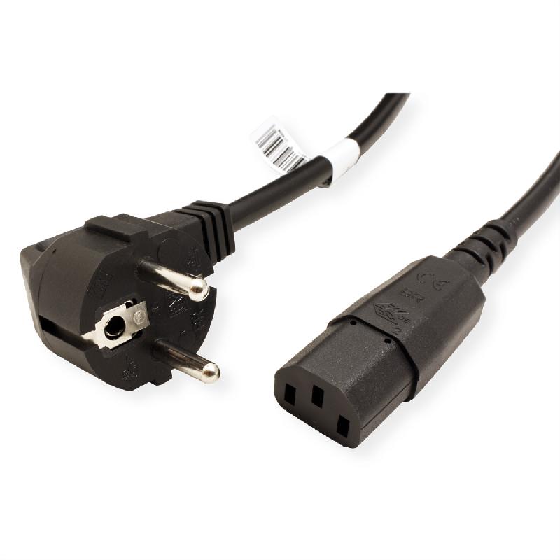 BACHMANN Câble d'alimentation droit, noir, 0,5 m_0