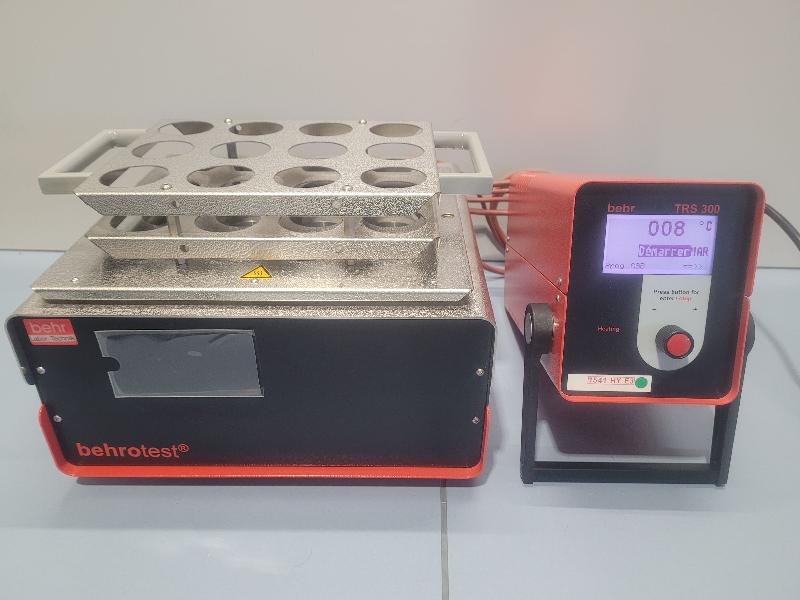 Bloc chauffant / minéralisateur dco csb 12/e behrotest + unité de commande trs 300 behr labor-technik_0