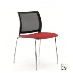 Chaise visiteur Adela - dossier résille - 5 coloris tendances - Sokoa_0