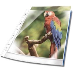 Durable Pochette à prospectus Premium A4 PP 80 my transparent/bleu UE=25 pièces - 265506_0