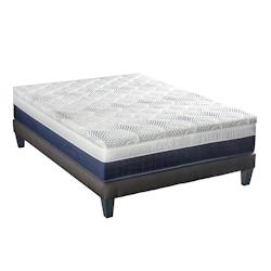 Ensemble   Matelas Mémoire de forme + Sommier Bois 160x200 cm CASTELLANE BELLECOUR - blanc 4BC.OC.K15.1620_0