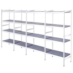 EURAST - Étagères en duralumin 4 niveaux - 5326x470x1700 mm - 53264400 - inox 53264400_0