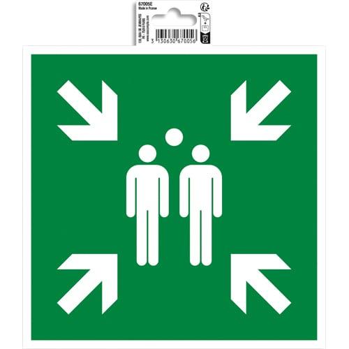 Exacompta panneau adhésif point de rassemblement 20x20 cm 67005e_0