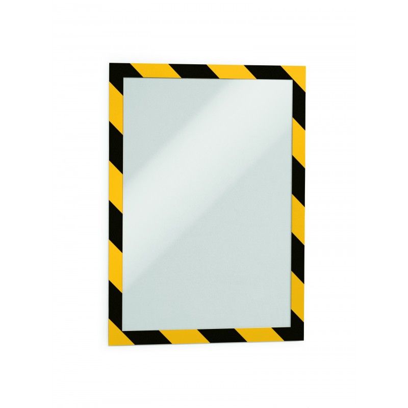 Idu0402-2 - 2 porte-affiches SECURITY adhésifs repositionnables Duraframe® A4 - Coloris norme ISO 3864-4_0