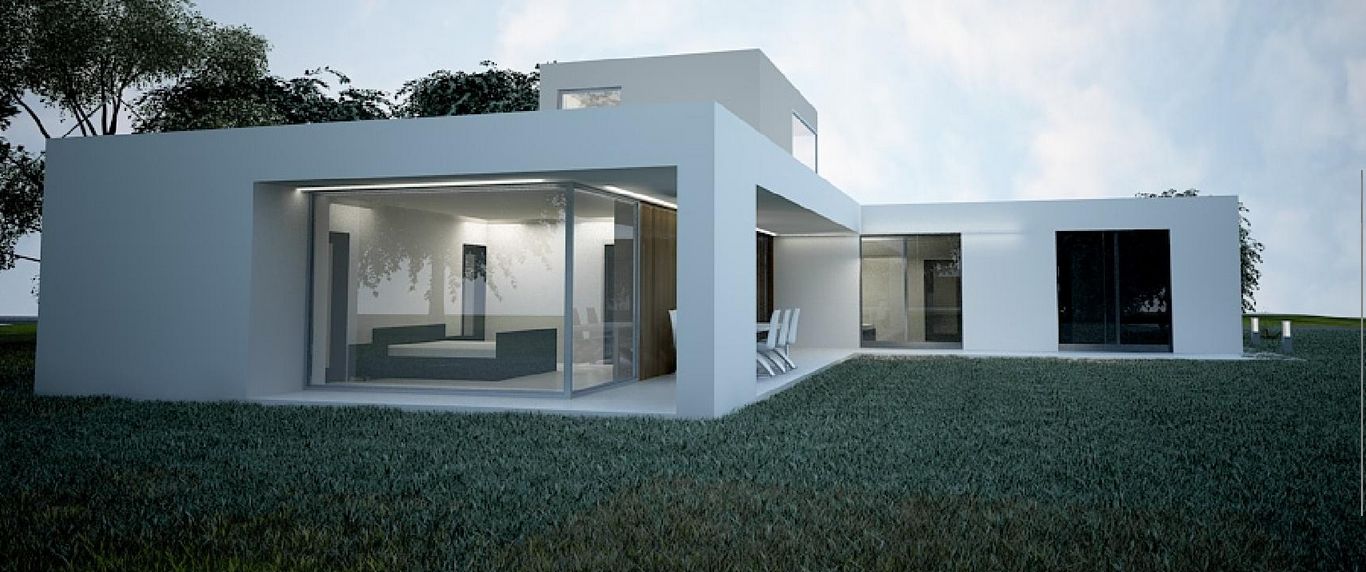 Maison préfabriquée en acier,maison a toit plat de plain pied 173 m2 - ISK173_0