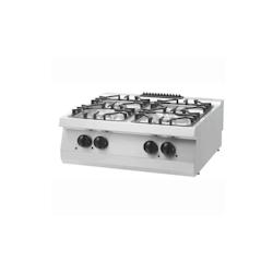 Maxima Heavy Duty cuisinière à gaz - 4 brûleurs - unité double - profondeur 70 cm - acier inoxydable - 3701117757623_0