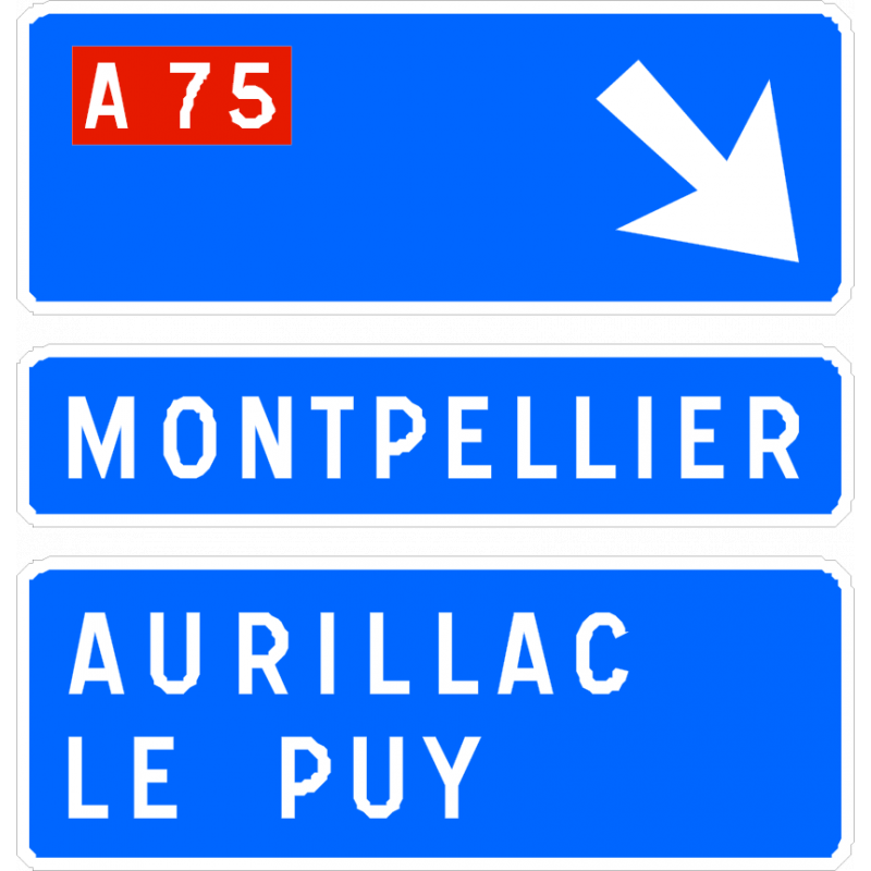 Panneau directionnel D31f - Bifurcation autoroutière - WP Signalisation_0