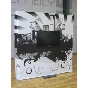 Pied support écran VESA 200 - Stand parapluie 3x3 ou 4x3 Virage - Platine 15kg et plaque 30x30cm_0