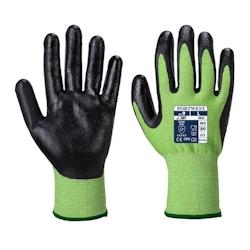 Portwest - Gants anti coupures de niveau D GREENCUT en mousse nitrile Vert / Noir Taille 7 - 5036108279630_0