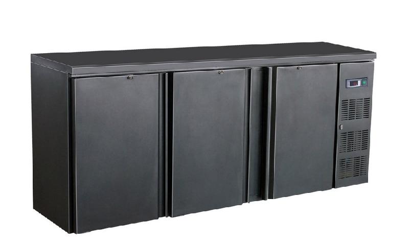 Réfrigérateur professionnel de bar noir 3 portes - 7450.0320_0