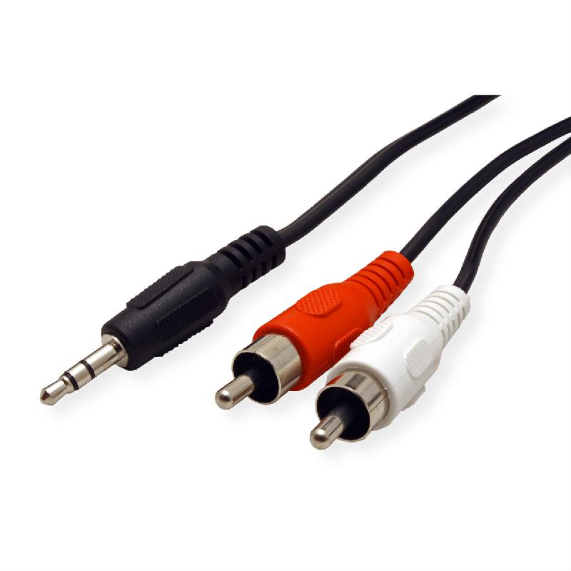 ROLINE Câble 3,5mm / 2x RCA M, 10m, 10m_0