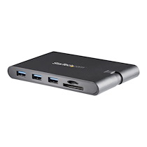STARTECH.COM USB C MULTIPORT ADAPTER, USB TYPE-C MINI DOCK WITH HDMI 4K OR 1080P VGA VIDEO, 100W PD PASSTHROUGH, 3X USB 3.0, GIGABIT ETHERNET, SD & MICROSD CARD READER, USB 3.0 ADAPTER - USB C HDMI TRAVEL DOCK (DKT30CHVSCPD) - STATION D'ACCUEIL - USB-C - 