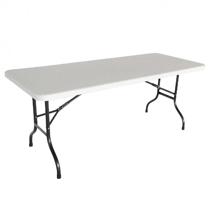 Table pliante monobloc 183 cm - 8 places - Polyéthylène haute densité et acier époxy - Intérieur/Extérieur - Charge 200 kg_0