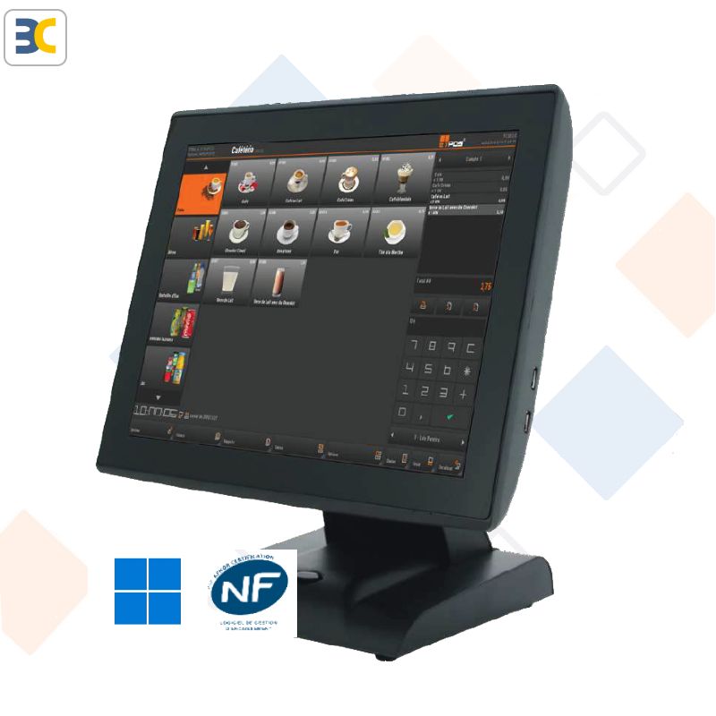 Terminal d'encaissement BC1040W - POS WIDE Windows 10 avec ETPOS 5.31 Certifiée NF525_0