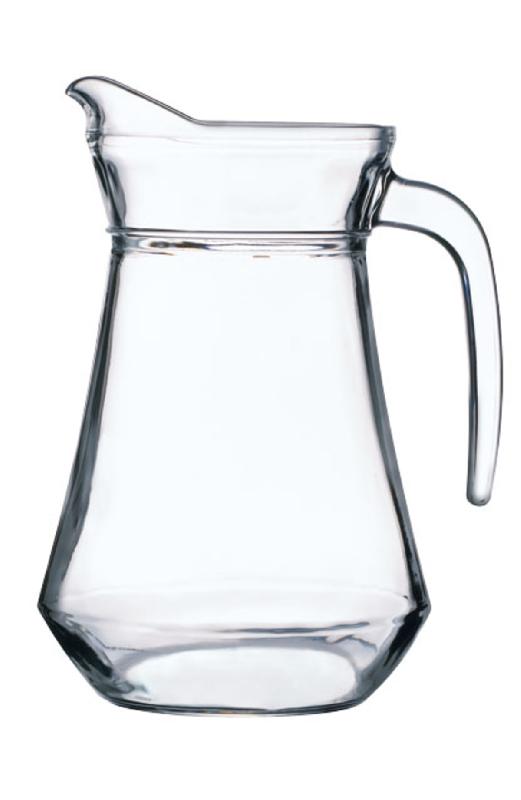 Carafe / broc en verre 1L avec bouchon blanc - Quadro - Luminarc