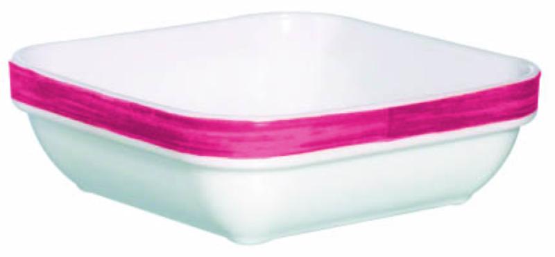 RAVIER CARRÉ ROUGE VERRE 11 CM BRUSH ARCOROC