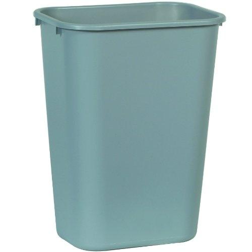 RUBBERMAID COMMERCIAL PRODUCTS FG295200BEIG - Corbeille 7,5 L rectangulaire en plastique résistant, anti-rouille et anti-rayures_0