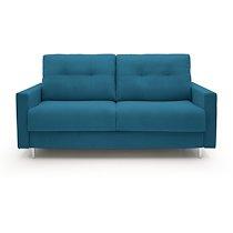 ALTEREGO DIVANI Canapé lit Rocky 3 places tissu turquoise 140 cm 35kg_0