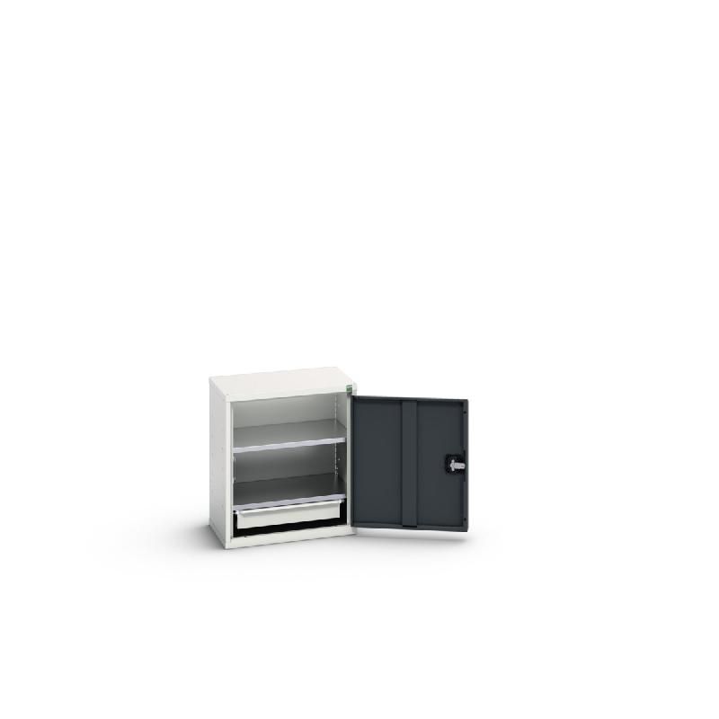 Armoire murale Eco - 2 tablettes réglables et 1 tiroir - 525x350x600 mm_0