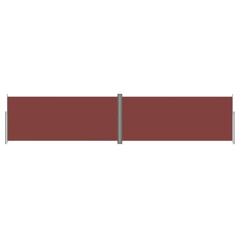 Auvent paravent store brise-vue latéral rétractable - Patio, jardin, terrasse, balcon - 220 x 1000 cm - Marron_0
