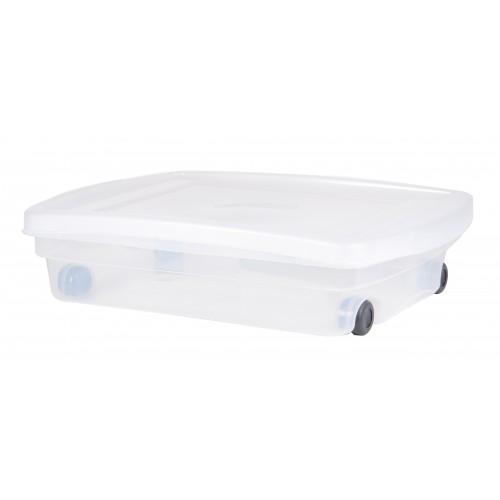 BOITE RANGEMENT SOUS LIT AVEC ROULETTE - 40 LITRES EDA PLASTIQUES