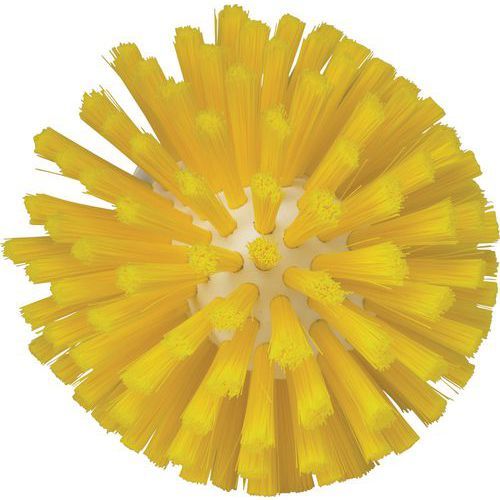 BROSSE RONDE À PAS DE VIS Ø135 MM MEDIUM JAUNE - VIKAN