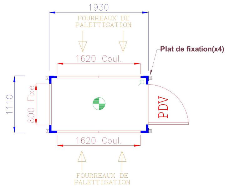 Bungalow de chantier mgn 19 / monobloc / guérite / 1.93 x 1.11 x 2.59 m_1