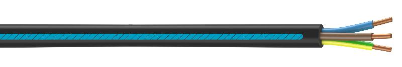Câble électrique Nexans 3G6 mm² U1000R2V - 50m, Noir - Fabrication française_0