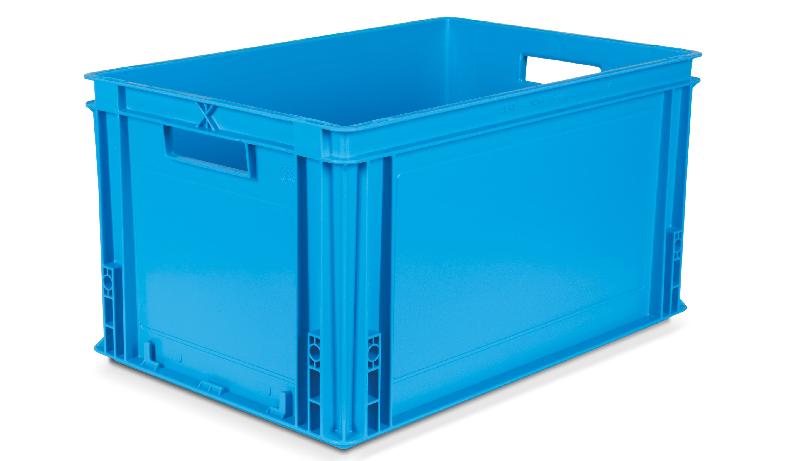 Caisse plastique athéna bleu turquoise 60 litres_0