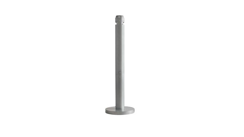 Cendrier poubelle Smoker's Pole - Rubbermaid - résistant aux intempéries - aluminium noir ou gris - compact et facile à vider_0