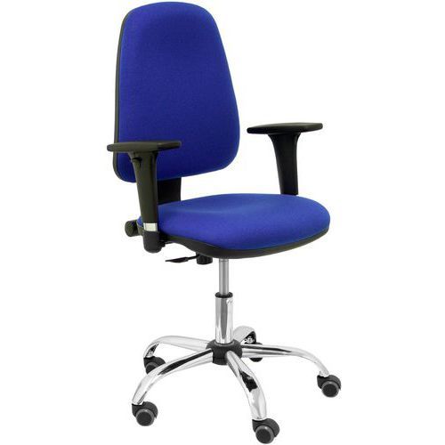 CHAISE DE BUREAU SOCOVO BASE CHROMÉ BLEU - PIQUERAS Y CRESPO