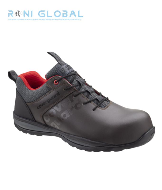 Chaussure basse de sécurité en cuir gras marron anti-chaleur antidérapant S3 HRO SRC - GARNET COVERGUARD_0