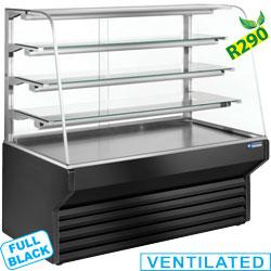 Comptoir réfrigéré - Vitrine bombée ES13/B5-R2 en verre trempé avec 3 niveaux pour viennoiserie et sandwiches_0