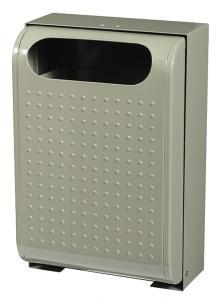 Corbeille murale Urbanet 30L - gris ciment 7033 - acier anticorrosion et poudré anti-UV_0