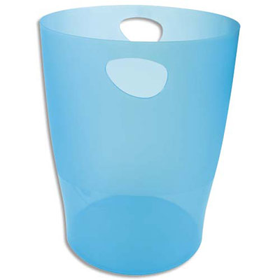CORBEILLE A PAPIER EXACOMPTA ECO - 15 L - DIAMETRE 26 CM, HAUTEUR 33,5 CM - TURQUOISE TRANSLUCIDE