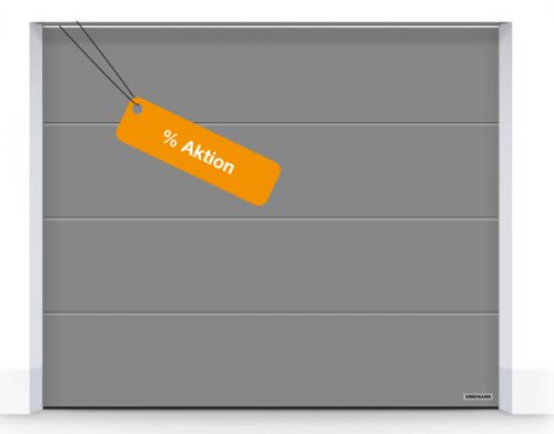 Double Porte de garage sectionnelle anti-effraction RenoMatic - Rainure L, Surface Planar, motorisée avec isolation, RC 2 Safetypack_0