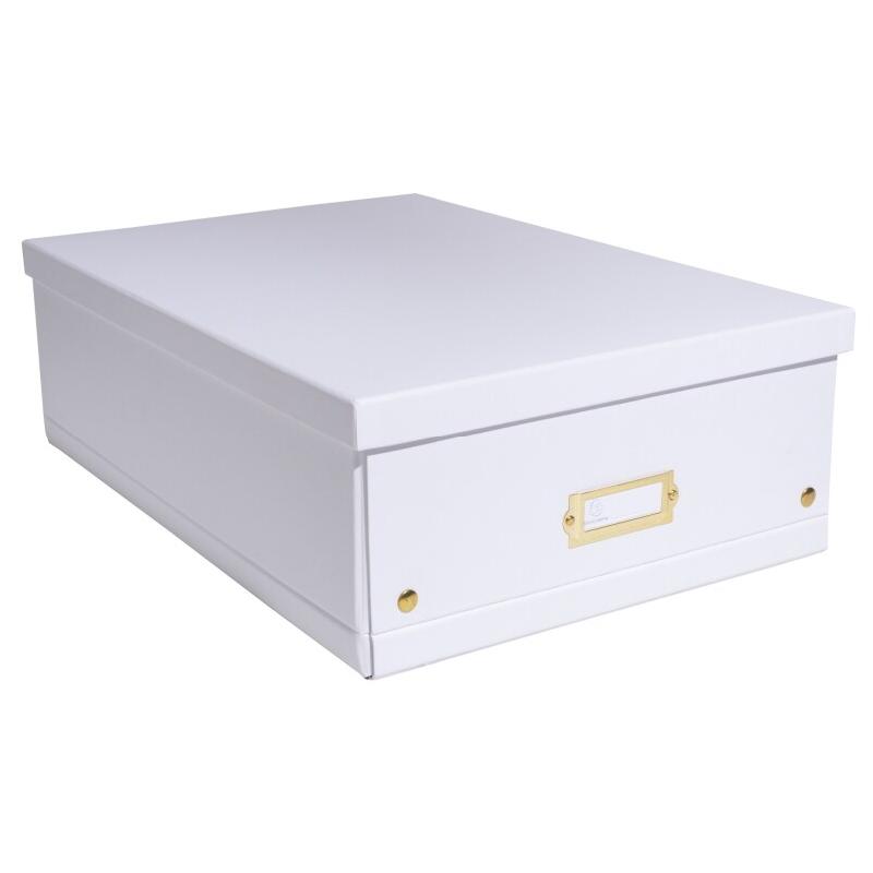 Exacompta Lot de 5 Boîte de rangement NÉO DÉCO, format A3+, coloris blanc - 3130630624585_0
