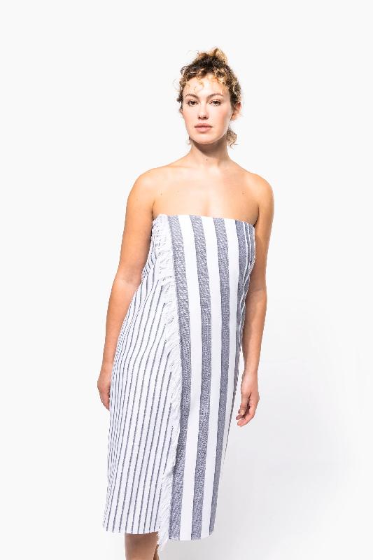 Fouta rayée avec franges - Kariban - Réf: K132 - 100% coton - 100x180 cm_0