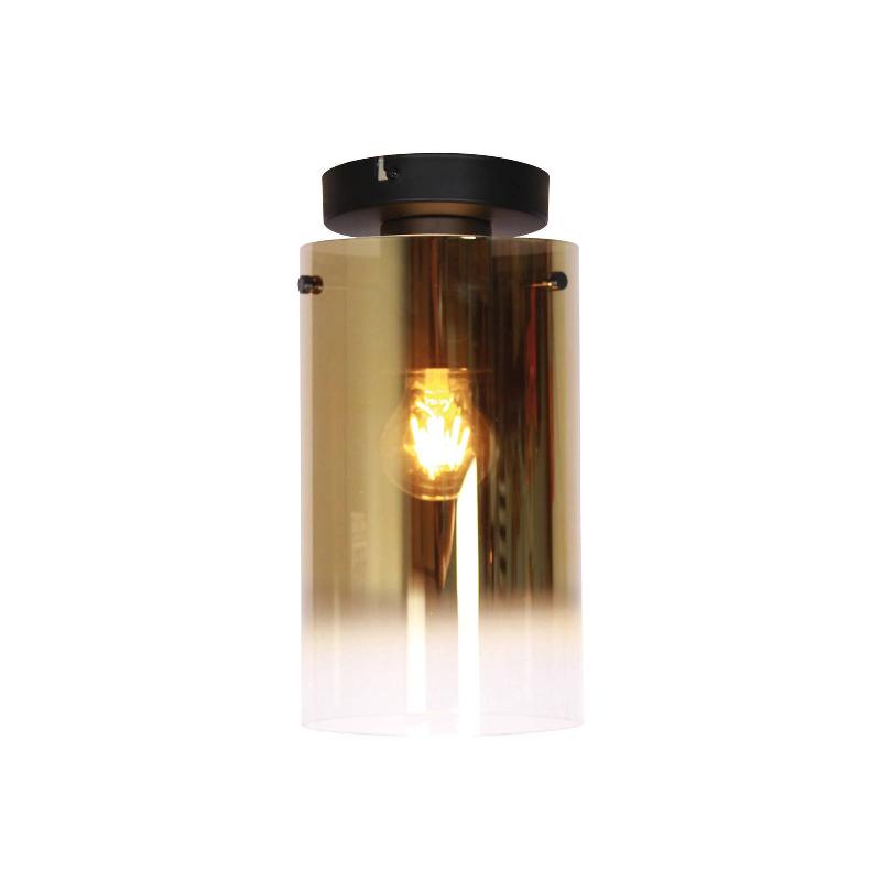 FREELIGHT PLAFONNIER VENTOTTO, NOIR/OR, Ø 15 CM, VERRE
