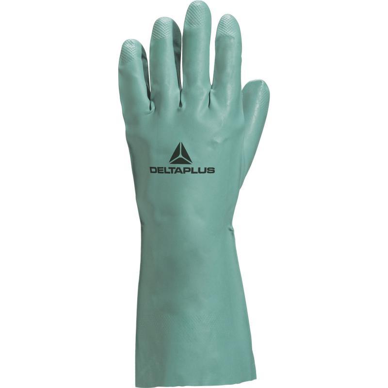 Gant de protection chimique en nitrile floqué coton - 33 cm - Réf. VE802_0
