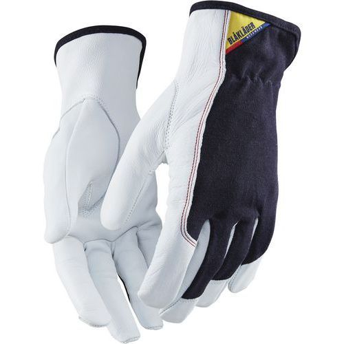 GANTS DE MANUTENTION DE PROTECTION EN CUIR DE CHÈVRE ET COTON BLEU/BLANC 10 - BLAKLADER