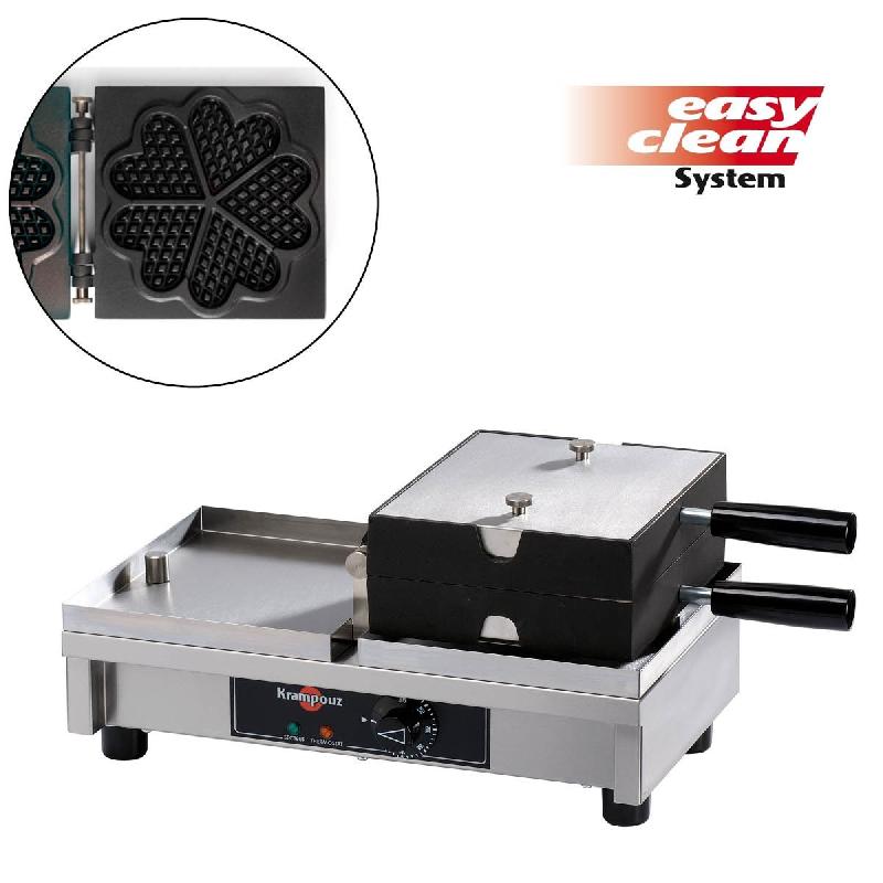 Gaufrier électrique professionnel WECAQA - basculement gauche-droite - Ø 200 x 20 / 5 mm - 1800 W_0