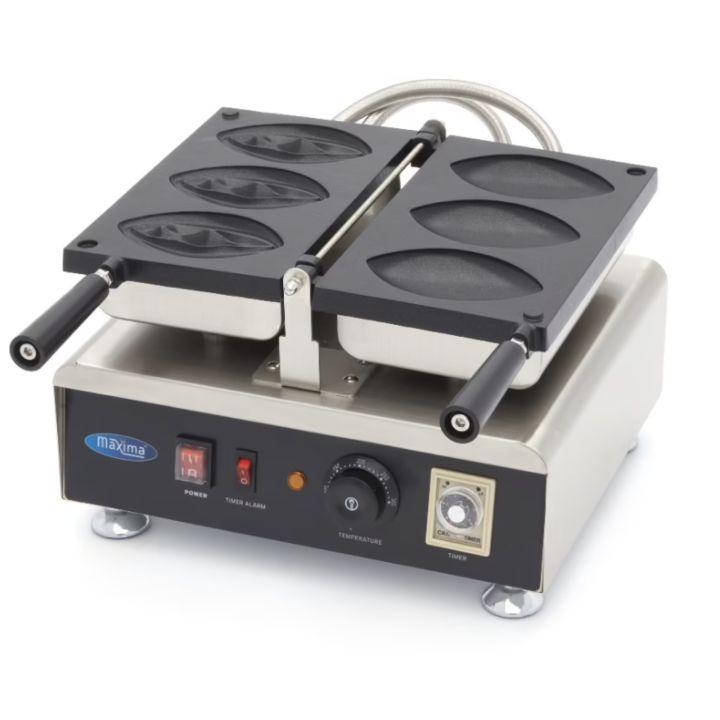 Gaufrier Vulve rotatif - 3 pièces, 1560 W, inox & antiadhésif_0