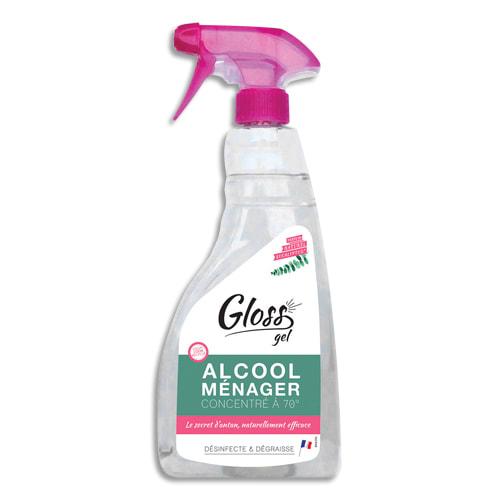 Gloss spray - Gel alcool ménager 750 ml - Nettoie, dégraisse, désinfecte et élimine les mauvaises odeurs_0
